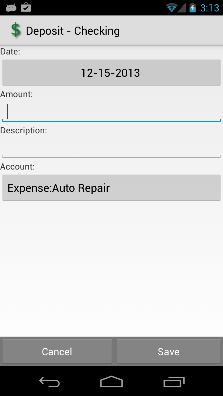 Money Tracker Screen 2