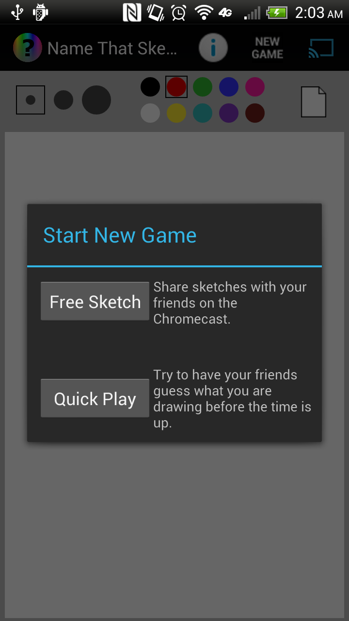 Name That Sketch (Chromecast) Screen 3