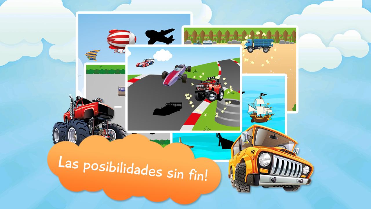 Android application Vehicles Shadow Puzzles for Toddlers! screenshort