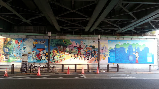 高田馬場駅壁画