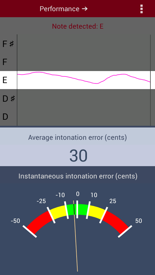 Vocal Tuner, Voice Training Screen 1