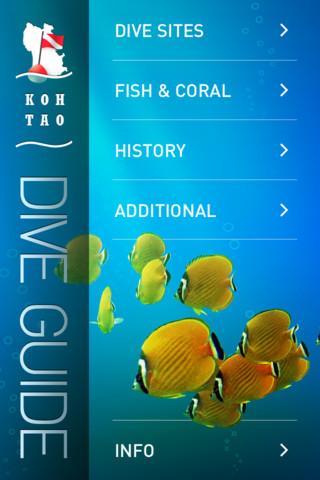 Android application Dive Guide screenshort