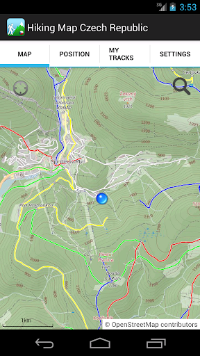 Hiking Map Czech Republic