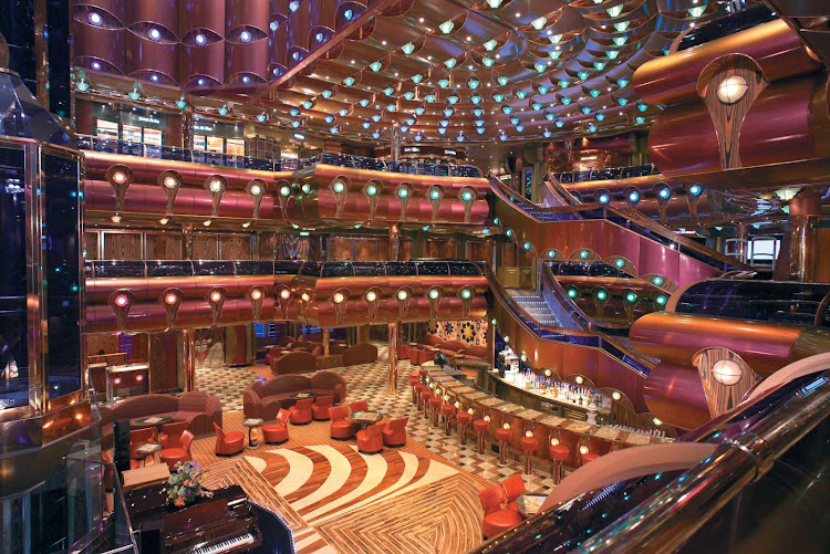 Carnival Freedom's sweeping Millennium Atrium is a perfect place for people watching, relaxing or meeting new friends.