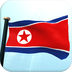 North Korea Flag 3D Wallpaper