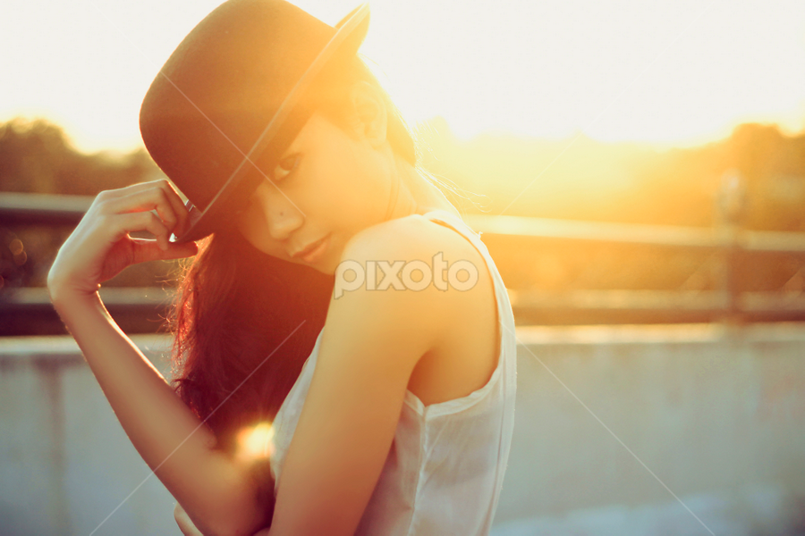 my hat by Bibing Nginguk - People Portraits of Women