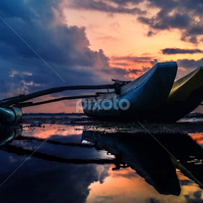 Reflection of Evening Beauty by MaSs Balasooriya - Landscapes Waterscapes