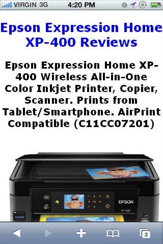 XP400 Inkjet Printer Reviews