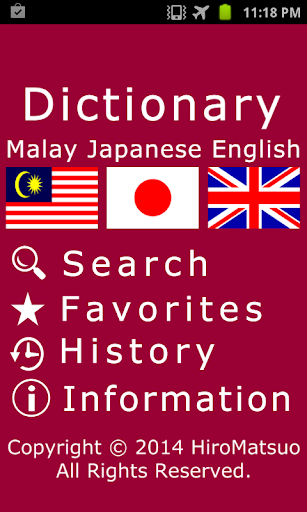 Malay Japanese word Dictionary