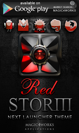 【免費生活App】Red Storm Clock Widget-APP點子