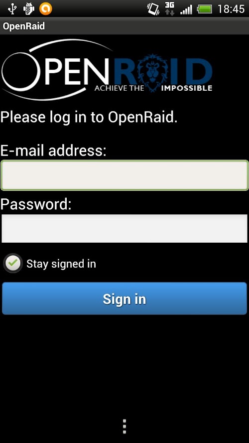 Android application OpenRaid (donation) screenshort