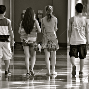 Teenagers, Vancouver, B. C.  by Kathleen Koehlmoos - Black & White Street & Candid