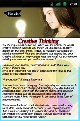 Creative Thinking