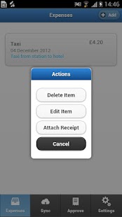 Expenses360 for Android Screen 3