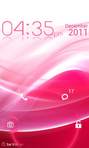 ICS Pink Lockscreen HD v1 apk