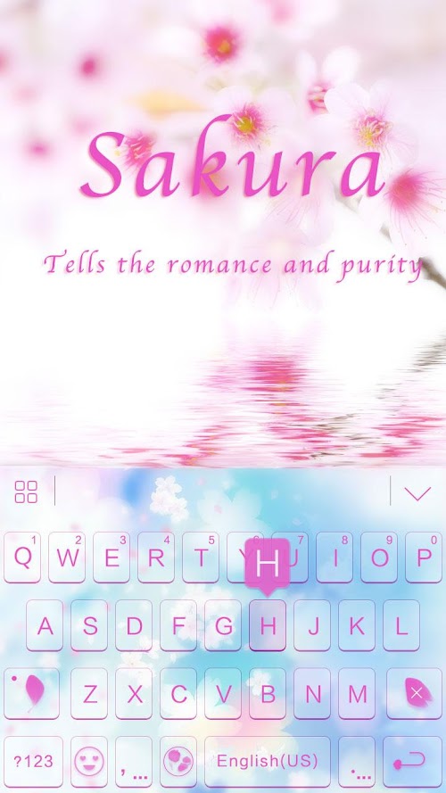 Android application Sakura Theme for Kika Keyboard screenshort