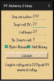 PF Alchemy2Keep Calculator Screenshots 0