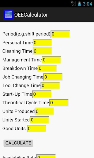 OEE Calculator