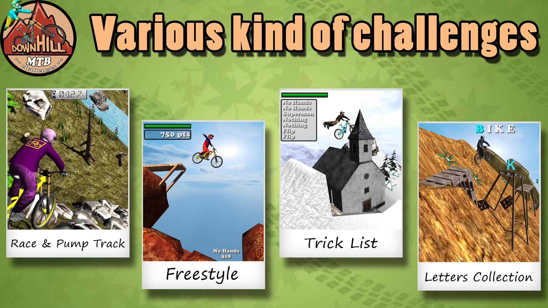 Android application MTB Downhill challenges ProV screenshort
