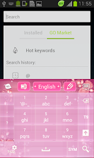 Pink Keyboard Rose Theme - screenshot thumbnail