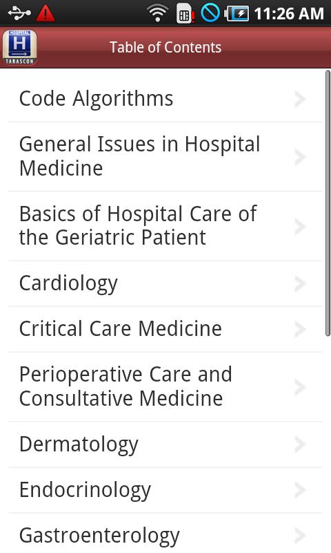 Tarascon Hospital Medicine Screen 2
