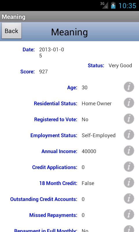 My Credit Score Screen 3