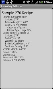 Free Download 270 Winchester Ballistics Data APK for PC