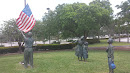 Family & Flag Statue