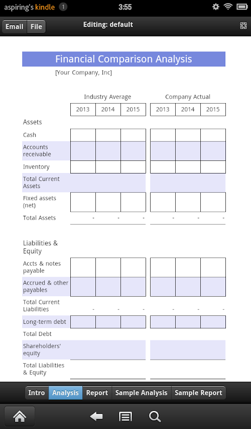 Android application Financial Analysis screenshort