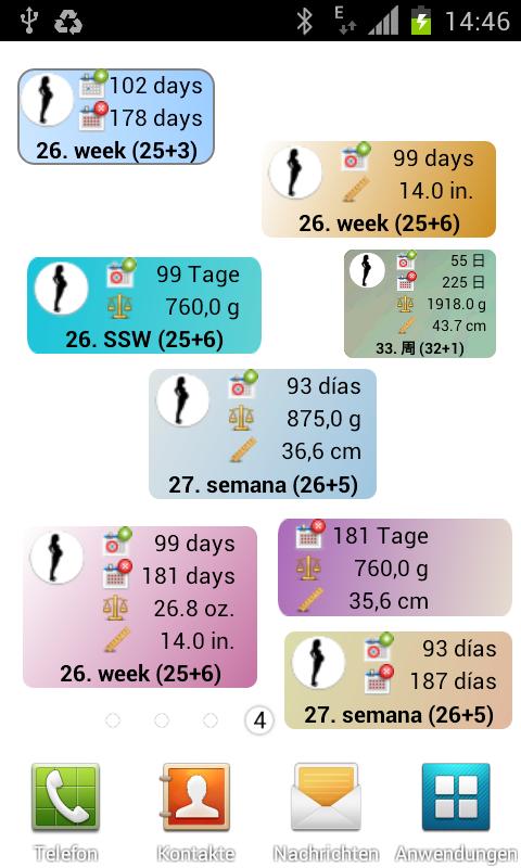 Android application Pregnancy watcher widget screenshort
