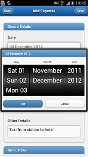 Expenses360 for Android Screen 2