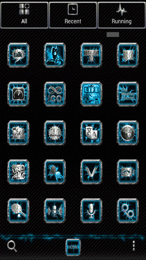 【免費個人化App】Chromed Lightning Multi Cyan-APP點子