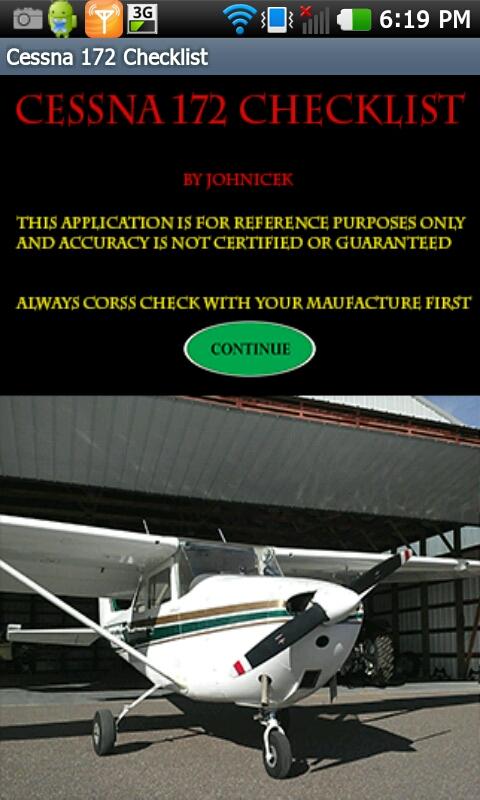 Cessna 172 Checklist Screen 3