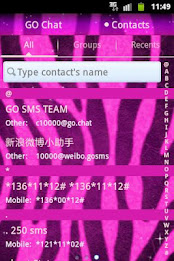 Pink Zebra GO SMS Theme poster 5