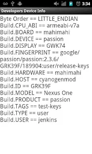 Developers Device Info