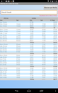 Informes Control de Horas NFC Screenshots 3