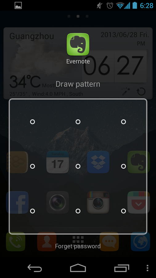 GO Launcher Prime - pantalla
