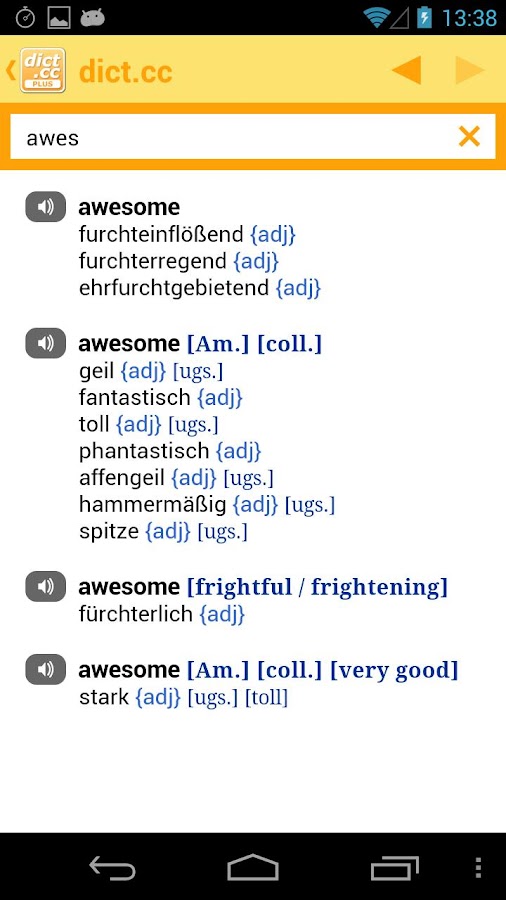 dict.cc  Wörterbuch – Android-Apps auf Google Play
