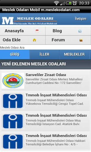 Meslek Odaları Bilgileri