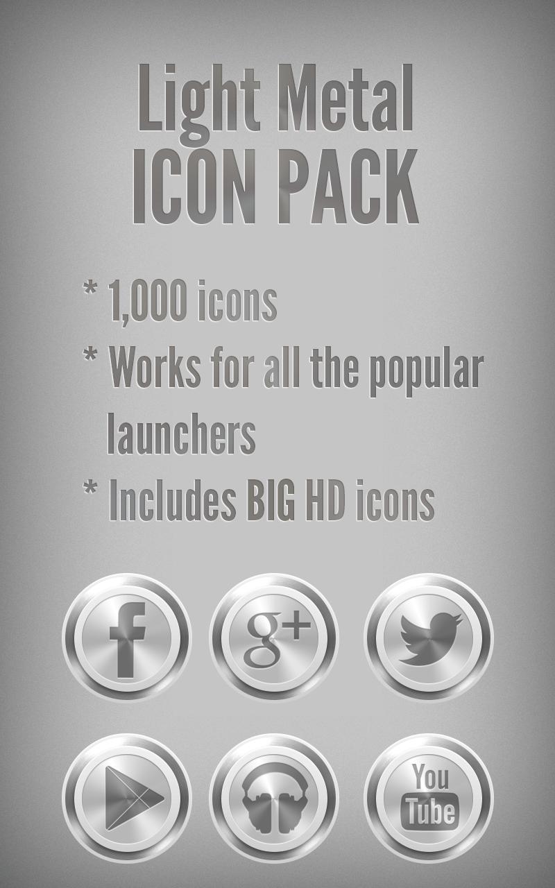 Light Metal - Icon Pack Screen 1