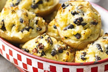 Cheesy bean potatoes