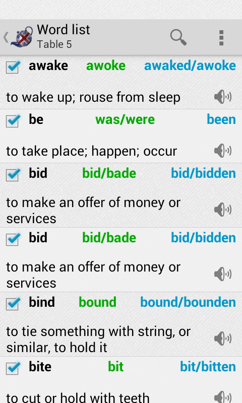 Irregular verbs Pro - Android Apps on Google Play