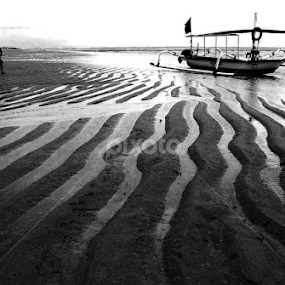 Sanur Beach  by Veronica Kumurur - Black & White Landscapes
