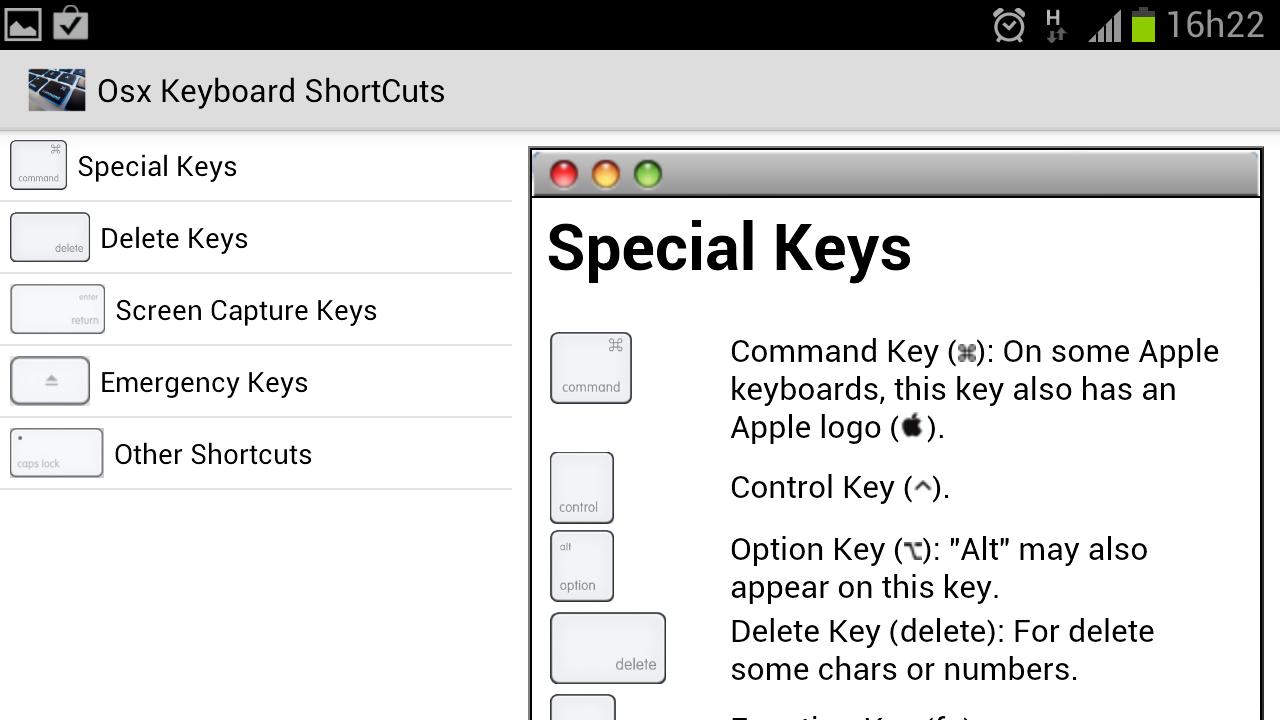 OSX Keyboard Shortcuts Android Apps On Google Play