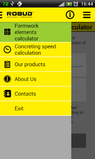 Formwork calculator ROBUD