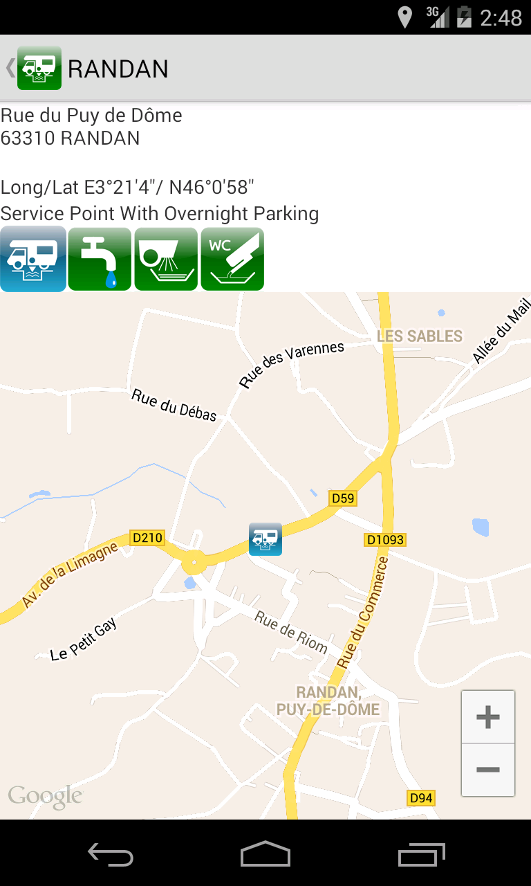 Aires Camping Car (France) Screen 2