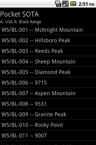 Pocket SOTA Screen 2