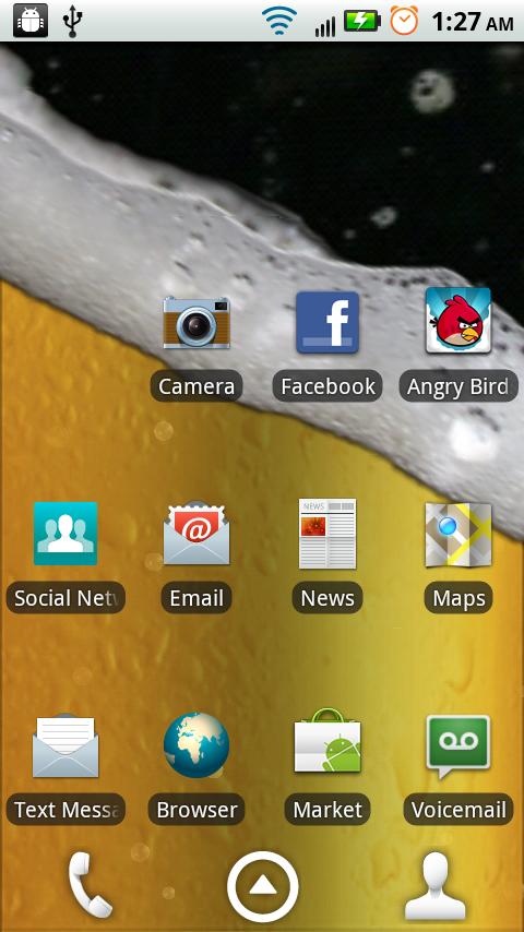 Android application iBeer Live Wallpaper screenshort