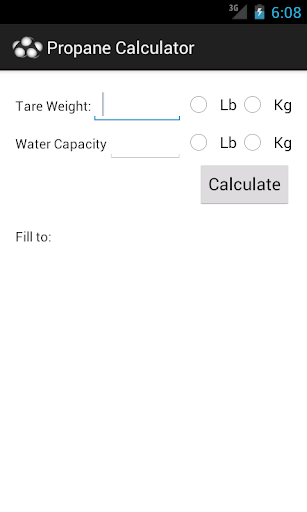 Propane Fill Calculator