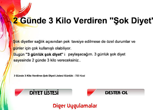 2 Günde 3 Kilo Verdiren Diyet